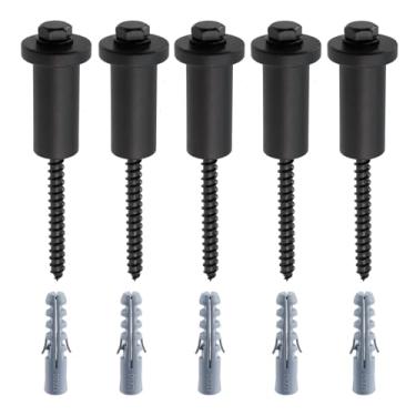 Imagem de Bitray Espaçador de porta de celeiro deslizante, 5 cm, espaçador de parede para porta de celeiro, ferragens para porta de celeiro com parafusos de atraso