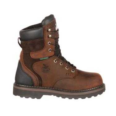 Imagem de Georgia Boot masculina Brookville bico de aço M Work, marrom escuro, 42