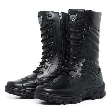Imagem de Bota Motocislita Couro Resistente Hunter Preto Moto 37