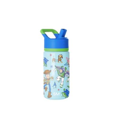 Imagem de Simple Modern Garrafa de água Kids Summit com tampa de canudo | Copo isolado de aço inoxidável Disney Toy Story 400 ml para meninos, meninas, escola | Buzz and Woody Adventures