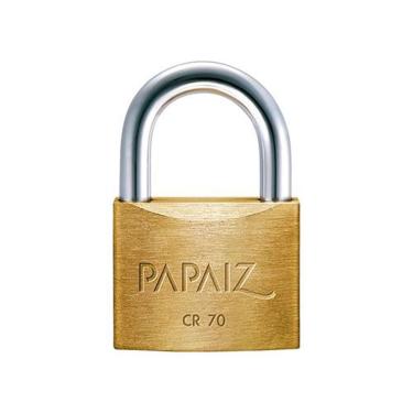 Imagem de Cadeado Papaiz 70mm Em Aço Inox, Zamac, Latão E Aço Carbono