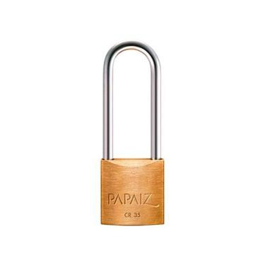 Imagem de Cadeado Papaiz Haste Longa 35-50mm Em Aço Inox, Zamac, Latão E Aço Carbono