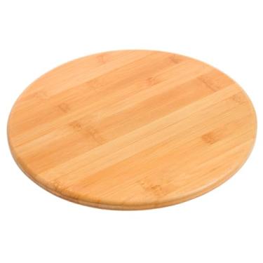 Imagem de Tábua Base Giratória Bambu Redonda 30cm Bandeja Centro Mesa