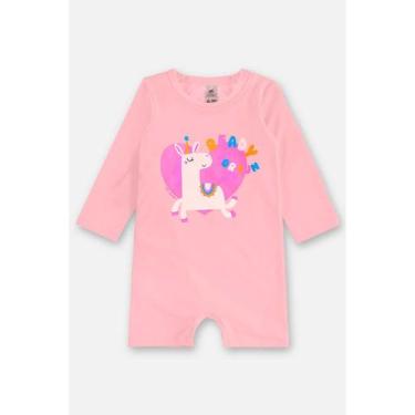 Imagem de Macaquinho para Bebê Menina FPS +50 Up Baby, Rosa, 3