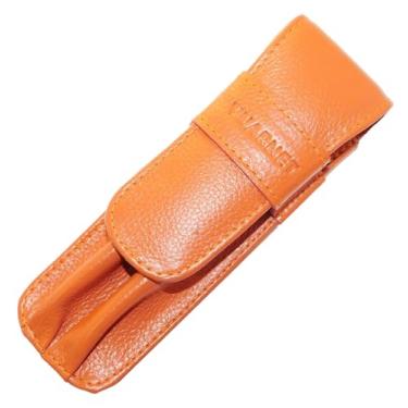 Imagem de Estojo p/Caneta Vuarnet-Couro Legítimo p/2 Peças Tangerina