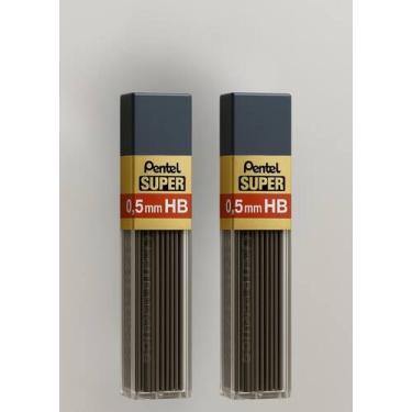 Imagem de Kit 2 Grafite Hi-Polymer 0.5mm Escritório e Escola Premium - Pentel, P