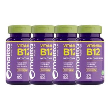 Imagem de Kit 4 Vitamina B12 Metilcobalamina 60 Cápsulas - Maltta - Maltta Nutri