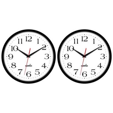 Imagem de Relógio de parede HIPPIH de 10 polegadas Non Ticking Quiet Black, paco