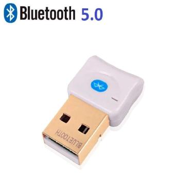 Imagem de Adaptador USB Bluetooth 5.0 CSR Dongle Para PC e Notebook Branco