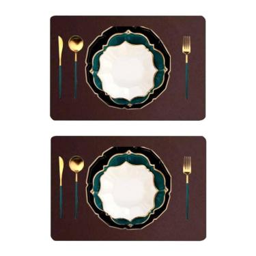 Imagem de Kit 8 Peças Jogo Americano Sousplat Retangular Mesa Posta