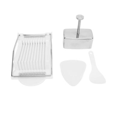 Imagem de Musubi Press Conjunto de cortador de ovos de arroz de sushi, kit de máquina de onigiri, ferramenta de cozinha completa, design de mola de aço inoxidável, para restaurantes domésticos, modelagem fácil