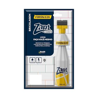 Imagem de FORTALEZA Zapt Cores Branco – Tinta para Rejunte Acrílico Líquido – Renovador de Cor com Alta Cobertura – Para Cerâmica, Porcelanato e Pastilhas – Uso Interno e Externo – 200ml
