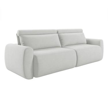 Imagem de Sofá 5 Lugares Retrátil e Reclinável City Linho Cru 280 cm