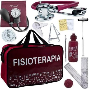 Imagem de Kit Bolsa Fisioterapia Acadêmico Martelo Buck Goniômetro Incoterm, Ver