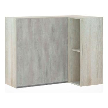 Imagem de Armário Canto Reto Conjugado 2 Portas Lis Legno Crema