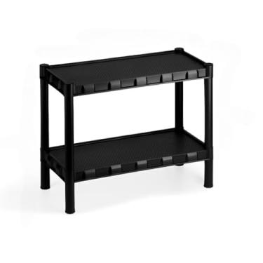 Imagem de Prateleira Organizadora, Estante Prateleira Modular Multiuso Organizadora de Plástico Reforçado Cozinha, Quarto com Pezinhos(2 Prateleiras)