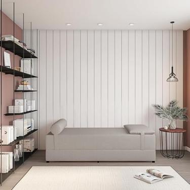 Imagem de Sofá-Cama Casal 3 Lugares Lúcia Linho Cru