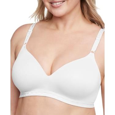 Imagem de Warner's Sutiã feminino Cloud 9 super macio sem fio levemente forrado conforto 1269, Branco, 32C