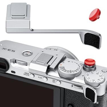 Imagem de Punho de polegar para cima com botão de obturador para câmera sem espelho Fuji Fujifilm X-E5 XE5, liga de alumínio X-E5 Punho de polegar com protetor de capa de sapata quente Suporte de descanso de