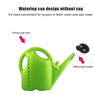 Imagem de GLOGLOW Regador Ajustável, Material PE, Pote de Rega de Grande Capacidade 9L Com Bico Flexível para Jardinagem Interna e Externa (Verde-9L)