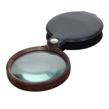 Imagem de Fielect Mini Lupa Dobrável De Bolso 10X 2,4"/60Mm Com Capa Couro Protetora Giratória Para Leitura, Ciências, Joias, Hobbies E Livros