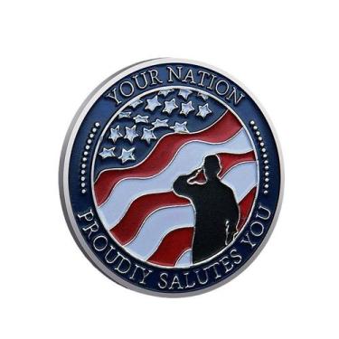 Imagem de Moeda comemorativa: medalhão de saudação militar, 35g de ferro - yiwei