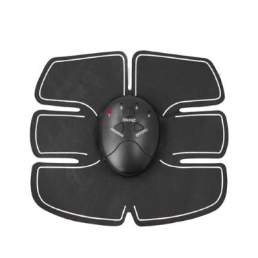 Imagem de Cinto Estimulador Muscular Abdominal, 6 Modos de Vibração, Bateria AAA, Tratamento e Massagem Muscular, 19 x 17,5 cm, Preto
