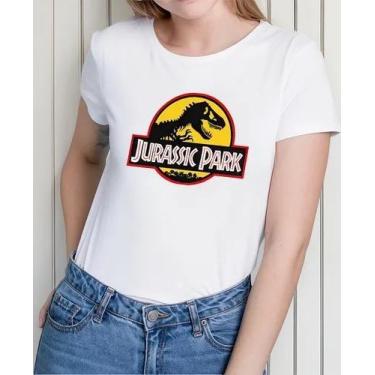 Imagem de Camiseta Camisa Algodão Feminina Masculina Adulto Filme Dinossauro Jur