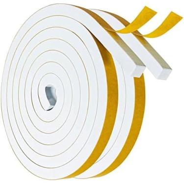 Imagem de Fita de vedação de espuma autoadesiva forte, fita de vedação de espuma para portas e janelas, tiras de isolamento à prova de intempéries à prova de som, tira de vedação AC, anticolisão, antiinsetos (1