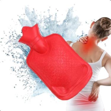 Imagem de Bolsa Térmica aquecimento Borracha Compressa Água Quente Fria 1 Litro Multiuso, Alívio de Dor Muscular e Cólica, febre, lesões, luxação viagem resistente Reutilizável fitness fisioterapia Essor Lab