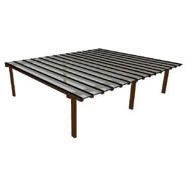 Imagem de Kit Policarbonato Cristal 4mm 7,00m X 6,00m - Perfis Naturais