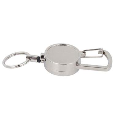 Imagem de Anel -chave Anti -Lost, Cadeia de Chaves de Metal Com Corda de Nylon Elástica, Ferramenta Prática Ao Ar Livre, 2,5 Cm de Diâmetro, para Promoção de Publicidade, Doação de