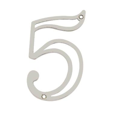 Imagem de Número Residencial Em Zamak Niquelado 5 - 95738 - Silvana