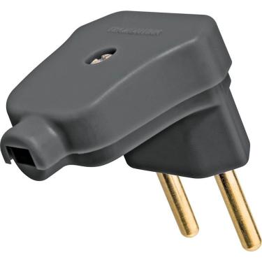 Imagem de Plugue Angular Preto 2p De 10 Ampères E 250 Volts - 57403106 - Tramontina