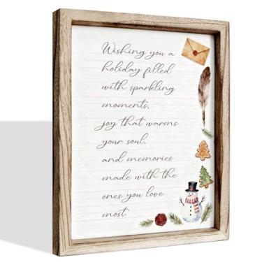 Imagem de Placa de madeira engraçada de Natal, decoração de escritório em casa, decoração de casa de fazenda para sala de estar, quarto, decoração de quartos de família 46