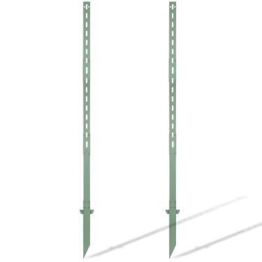 Imagem de Estaca de sinalização de 1,8 m - Estacas resistentes ao vento resistentes ao vento, 4 kg cada com revestimento em pó verde - para eventos ao ar livre, estacionamento, garagem, bar, placas de gramado