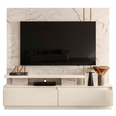 Imagem de Estante Home Para Tv 75 Polegadas New Apolo Calacata Off White Madetec