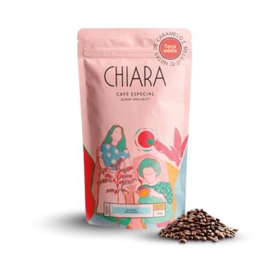 Imagem de Café Especial Chiara Flor em Grãos 250g Nota 85, Café Brasileiro do Espírito Santo, Notas Florais, Caramelo e Mel, Café Premium de Montanha, Torra Média para Espresso, Coador e Prensa Francesa