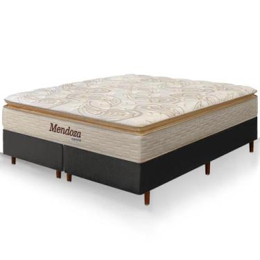 Imagem de Cama Box Queen Size Preta Colchão Mendoza Molas Ensacadas Pillow Top 1