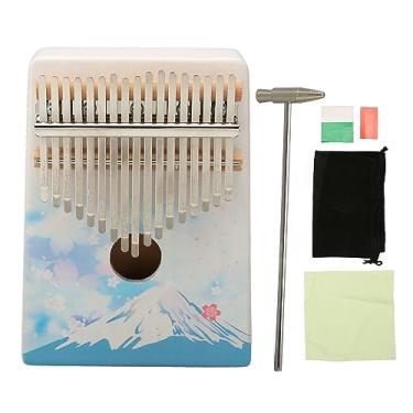 Imagem de Kalimba Thumb Piano 17 teclas Barras de liga de aço Letras em relevo Notas Alívio do estresse Piano de dedo portátil com afinação para crianças Iniciantes Adultos Travel Camp