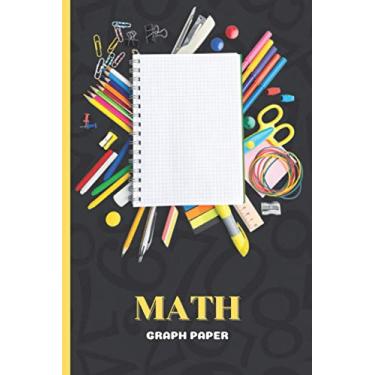 Imagem de Math Graph Paper: Graph Paper Composition Notebook, One Subject, Perfect size for school 6"x 9", 5x5 per inch, 100 Pages