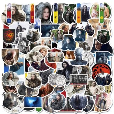 Imagem de Adesivos de anime em vinil impermeável Games of Thrones (50 unidades)