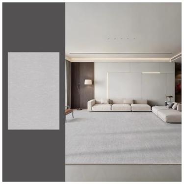 Imagem de SPXMQSS Tapete grande para sala de estar, tapete lavável antiderrapante para quarto, resistente à sujeira sofá mesa de café, para sala de estar, sala de jantar, quarto, escritório, cinza C 240 x 400