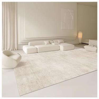 Imagem de SPXMQSS Tapete de área grande, macio e fácil de limpar para quarto, resistente ao desgaste e resistente a manchas tapetes para sala de estar, quarto, sala de jantar, escritório, cinza/branco
