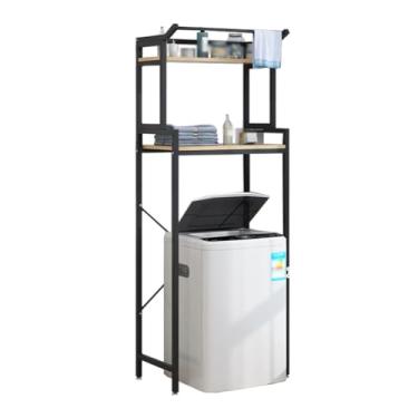 Imagem de SPXMQSS Unidade de armazenamento para máquina de lavar, prateleira sobre vaso sanitário, prateleira sobre vaso sanitário, rack de armazenamento de banheiro de 2/3 camadas, economiza espaço para
