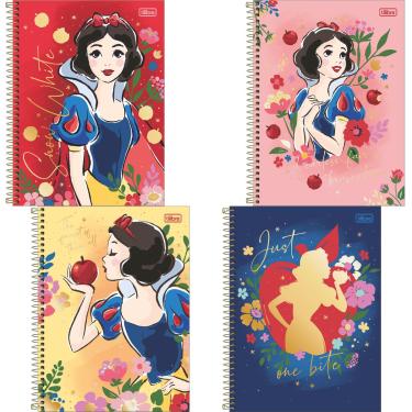 Imagem de CADERNO CAPA DURA UNIVERSITÁRIO BRANCA DE NEVE 1M 80FLS