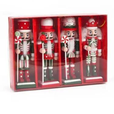 Imagem de Mini Quebra-Nozes Fantoches Ornamentais 125cm Soldado De Nozes Em Esti