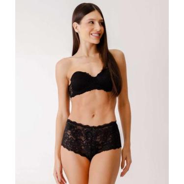 Imagem de Calcinha Caleçon Renda Marisa-21180, Preto, M