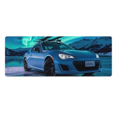 Imagem de HouLaiZhe Aurora JDM Car BRZ Cool Large Gaming Mouse Pads Tapete de mesa Base de borracha antiderrapante Laptop Acessórios de computador Suprimentos Bloco de escrita para escritório casa 30 x 80 cm