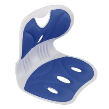 Imagem de Semme Almofada de Correção de Postura Sentada de Estudante, Apoio Lombar Ergonômico, Proteção de Cintura, Assento Corretor de Postura Com Espuma de Memória, Material PP (Azul)
